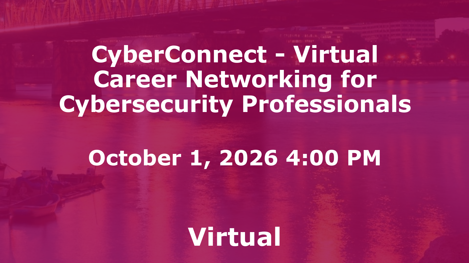 CyberConnect - Virtual Career Networking for Cybersecurity Professionals event image